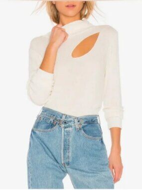 LNA Sims Cutout Turtleneck; NWT; Size Large; BLACK